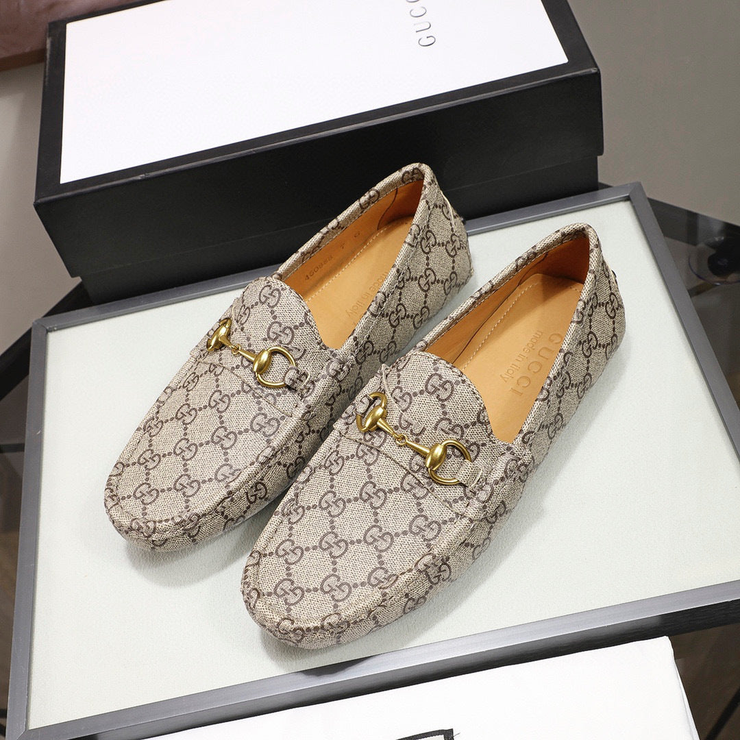 Signature Pattern Loafers – Web Detail with Classic Horsebit Accent